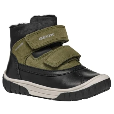 Afbeelding van Geox OMAR BOY WPF Snowboots voor kinderen, Maat: 25, Black/dark green Leer en textiel