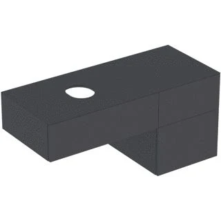 Afbeelding van Geberit variform wastafelonderkast 3 laden soft close push to open met sifon hxbxd 603x1245x535mm lava 501 184 00 1