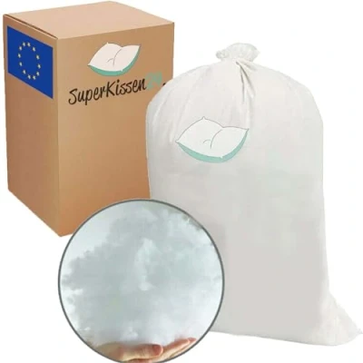 Afbeelding van Superkissen24. Siliconen polyester watten Zeer zachte kussen vulling Stopwatten Vulmateriaal voor kussens Knutselwatten Vulwatten 500 g