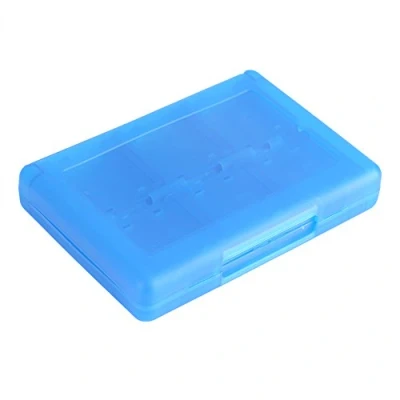 Afbeelding van Yosoo 28 in 1 game koffer, kunststof, anti shockhouder, geheugen, micro SD geheugenkaart, draagtas voor Nintendo 3DS DSL DSI LL opbergdoos (blauw)