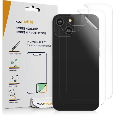 Afbeelding van kwmobile 3x beschermfolie geschikt voor Apple iPhone 14 Transparante bescherming achterkant smartphone