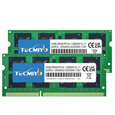 Afbeelding van 8GB Kit (2x4GB) PC3L 12800S SODIMM DDR3L / DDR3 1600MHz CL11 PC3 12800 1,35V/1,5V 204Pin Niet ECC Ongebufferde Laptop Geheugen Ram Module