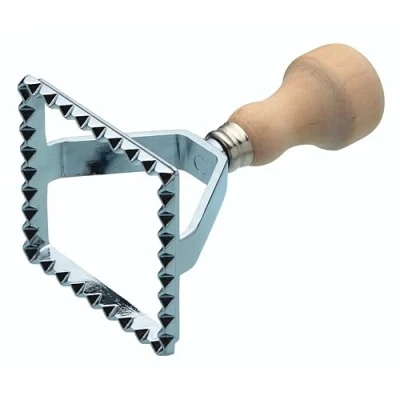 Afbeelding van KitchenCraft World of Flavours Ravioli Uitsteekvorm, 7 x 11,5 cm, Hout En Aluminium Bruin Zilver