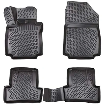 Afbeelding van Elmasline Design 3D rubberen matten set voor Renault CLIO IV bouwjaar 2012 2019 extra hoge rand van 5 cm