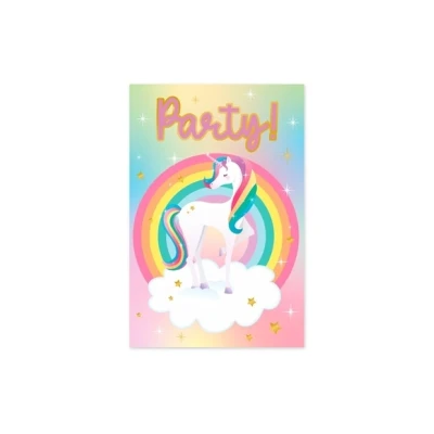 Afbeelding van Unicorn Party Uitnodigingen 6 stuks