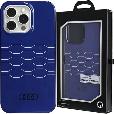 Afbeelding van Audi IML Grille Pattern Back Case (MagSafe Compatible) Geschikt voor Apple iPhone 13 Pro (6.1&quot;) Blauw