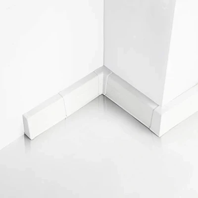 Afbeelding van [DQ PP] PVC plinten in laminaat look, 2 meter plinten, 55 mm, wit