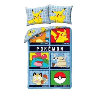 Afbeelding van Pokémon Dekbedovertrek, Battle 140 x 200 cm + 70 90 Katoen
