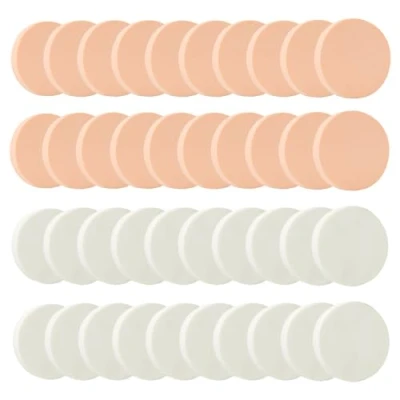 Afbeelding van SYEYCW 40 stuks make up sponzen, gezichtsverf ronde spons puff, herbruikbare spons, droge en natte teint voor tweeërlei gebruik gezicht schilderij vloeibare foundation,