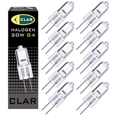 Afbeelding van CLAR Halogeenlamp 2 PIN G4 20W 12V CL, Halogeenlampen, Spotlight, Halogeenspots, Lampen, (Pack 10)