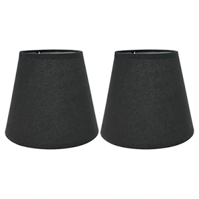 Afbeelding van Eastlion 2 stuks 6,2 inch E14 nachtkastje lampenkap wandlamp kristallen kroonluchter lampenkappen, zwart