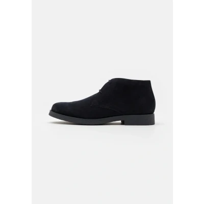 Afbeelding van Geox UOMO Claudio Sportieve veterschoenen, Heren, Maat: 46, Navy Veloursleer