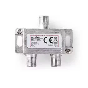 Afbeelding van Satellietsplitter 5 2400 MHz 6.5 dB Aantal ingangen: 1 Outputs: 2 Impedantie: 75 Ohm Zink Zilver