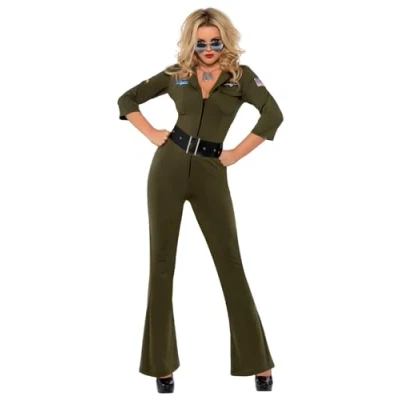 Afbeelding van &quot;Hottie Top Gun™ pilotenkostuum voor dames Verkleedkleding Medium&quot;