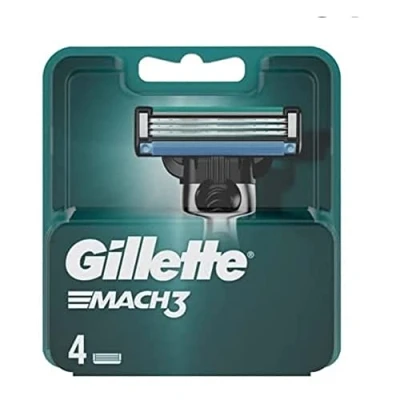 Afbeelding van Gillette Mach3 scheermesjes voor heren, 4 reservemesjes