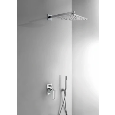 Afbeelding van Cuadro Tres Inbouw doucheset met regendouche en handdouche 106980
