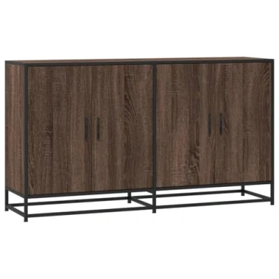 Afbeelding van vidaXL Dressoir 134x35x76 cm bewerkt hout bruin eikenkleurig