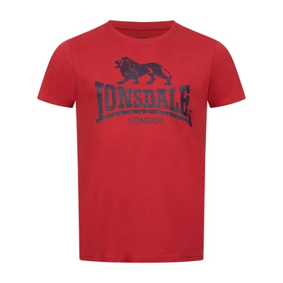 Afbeelding van Lonsdale Silverhill Tshirt print, Heren, Maat: XXL, Dark red/navy