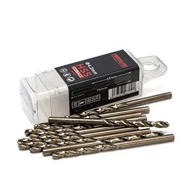 Afbeelding van Ferrcan Metalen boor HSS DIN338 M35 kobalt 3 7 mm (pak van 10 stuks) (4,2 mm)