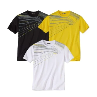 Afbeelding van ATLAS FOR MEN T shirts voor heren, set van 3 stuks, ronde hals, korte mouwen, verkrijgbaar in grote maten M tot 5XL, 4XL