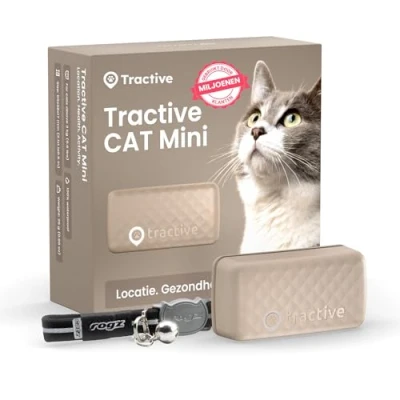 Afbeelding van Tractive CAT Mini katten gps tracker en gezondheidsmonitor Bruin