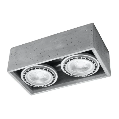 Afbeelding van LED Plafondspot QUATRO 2*GU10 AR111 excl. spot Grijs
