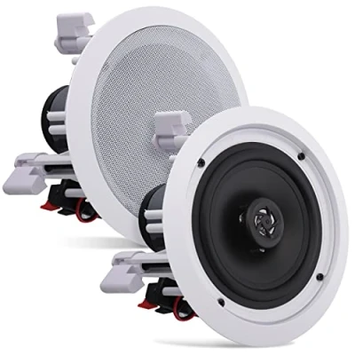 Afbeelding van Pyle Luidsprekers Plafondluidspreker Wandluidspreker Plafondspeakers Inbouwluidsprekers voor Thuis 2 Weg Thuisluidsprekersysteem Speakers in het Plafond 200 Watt