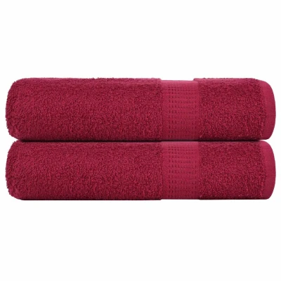Afbeelding van vidaXL Handdoeken 2 st 50x100 cm 360 g/m² 100% katoen bordeauxrood