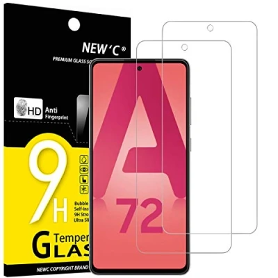 Afbeelding van NEW&#039;C 2 Stuks, Screen Protector voor Samsung Galaxy A72 / 5G, Gehard Glass Schermbeschermer Film 0.33 mm ultra transparant, resistent