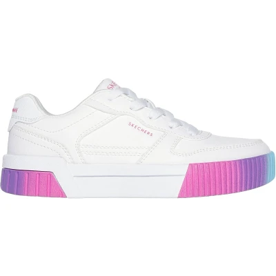 Afbeelding van Skechers Sneakers JADE SOFT GLOW , veterschoen met regenboogloopzool, maat sjabloon om te downloaden