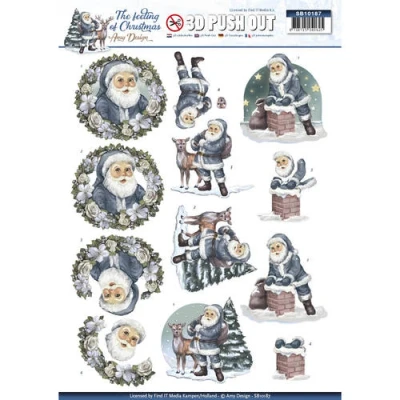 Afbeelding van Santa Claus The feeling of Christmas 3D Push Out Amy Design