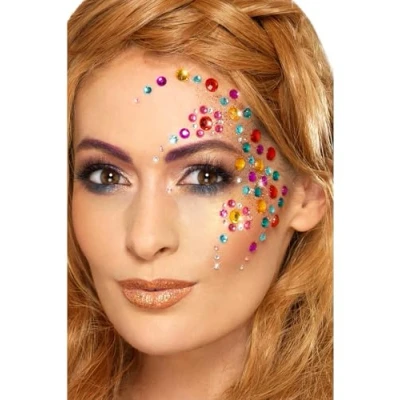 Afbeelding van SMIFFYS 100 veelkleurige strass gezicht steentjes Schmink &gt; Overige