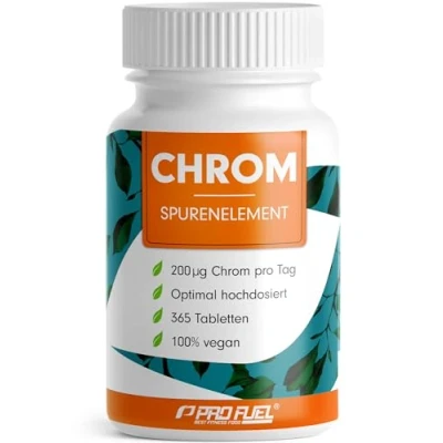 Afbeelding van Chrome Picolinat 365x tabletten met 200 mcg chroom optimaal hoge dosis normale bloedsuikerspiegel en macrovoedingsstofwisseling zonder toevoegingen laboratorium getest certificaat