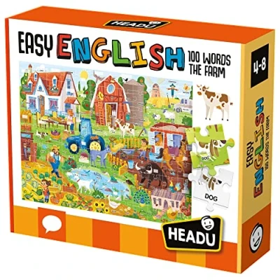 Afbeelding van Headu Easy English 100 Words Farm, 108st. (EN)