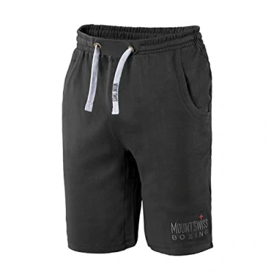 Afbeelding van Mount Swiss Korte herenbroek, sportbroek, boxer van 100% katoen, oversized tot 8XL, antraciet, 7XL