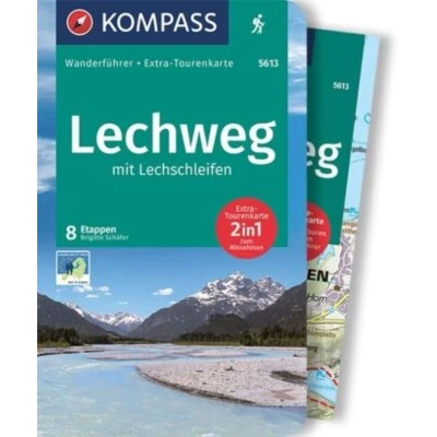Afbeelding van KOMPASS Wanderführer Lechweg mit Lechschleifen, 16 Touren und Etappen Extra Tourenkarte: GPS Daten zum Download: 5613