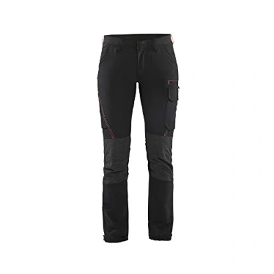 Afbeelding van Blaklader Dames Service werkbroek 4 weg stretch 7122 1645 Zwart/Rood C42
