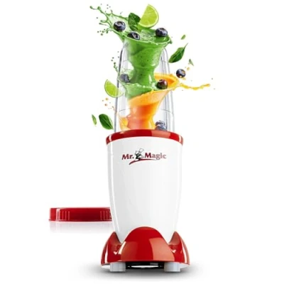 Afbeelding van GOURMETMAxx staafmixer Mr Magic 4 st. 250W rood/wit