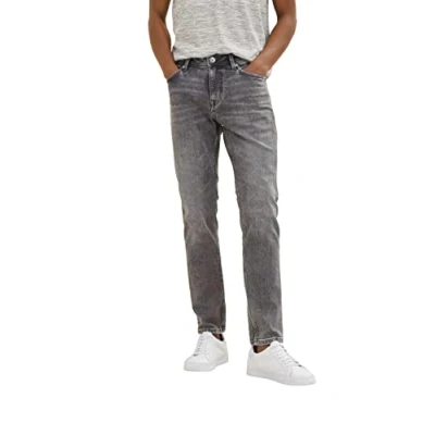 Afbeelding van TOM TAILOR Josh Regular Slim Jeans heren 1035650,10219 Used Mid Stone Grey Denim,30W / 34L