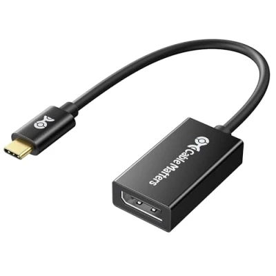 Afbeelding van Cable Matters USB C naar DisplayPort adapter met 8K HDR 1.4 Type en Thunderbolt 3 poort compatibel Oculus Rift S, MacBook Pro, Dell XPS, Surface Pro meer