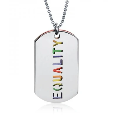 Afbeelding van LGBT ketting Pride LGBTQ Regenboog 2 Liefde / Vriendschap\ Family Equality Stainless Steel Trendy Sieraad Cadeau