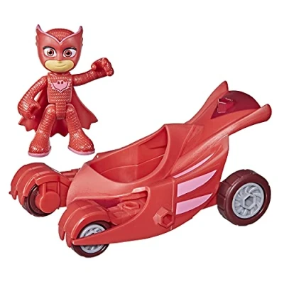 Afbeelding van PJ MASKS Uil Glider Voorschoolse Speelgoed, Owlette Auto met Actiefiguur voor Kinderen vanaf 3 jaar