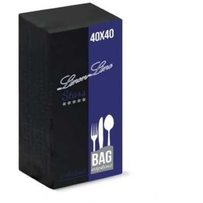 Afbeelding van BulkySoft Pochetten Servetten Zwart Airlaid 1laags 40x40cm 1000 Stuks