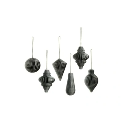 Afbeelding van Broste Copenhagen Christmas Mix Papieren Roodtbal Ornament Set Van 6 Thyme