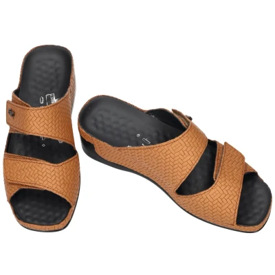 Afbeelding van Vital Dames camel slippers &amp; muiltjes maat 40
