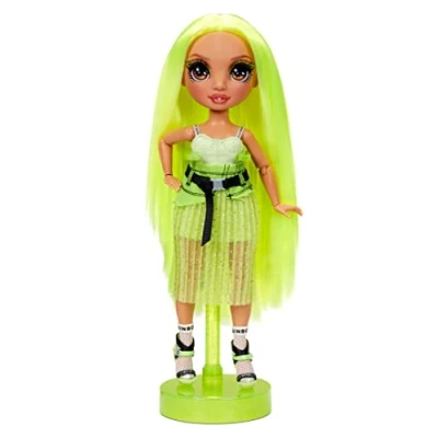 Afbeelding van Rainbow High Popmode Karma Nichols Neon, Neongeel 1 pop met 2 outfits