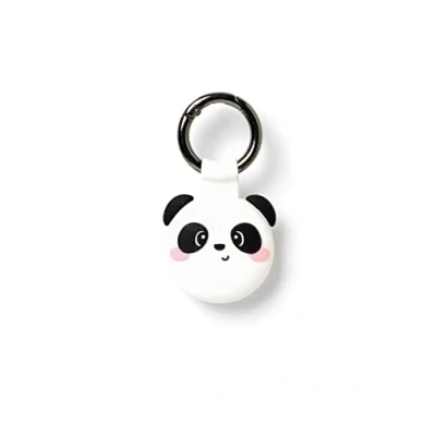 Afbeelding van Legami Key Ring For Airtag Sleutelhanger voor AirTag, 3,8 x 5 cm, van siliconen en metaal, harthema, personaliseerbaar, beschermt zonder het signaal, uniseks, volwassenen, Panda, Eén maat, Informeel