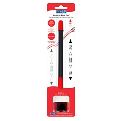 Afbeelding van PME penseel &amp; fijne stift rood