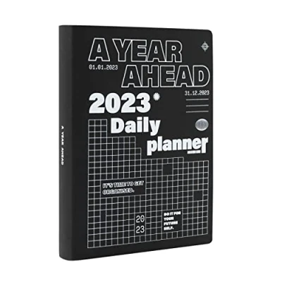 Afbeelding van Kokonote AAKODPA5A2302 A Year Ahead Agenda 2023 Dagagenda 12 Maanden 1 Dag Per Pagina Planner Dagboek, Zwart