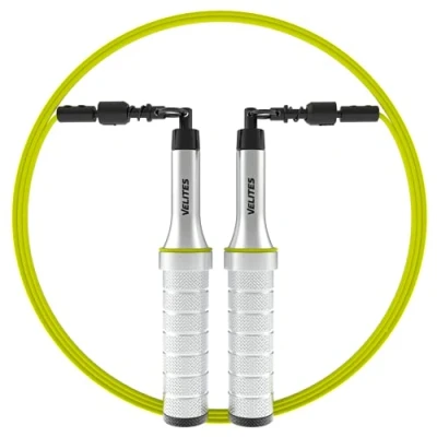Afbeelding van Velites Earth 2.0 verzwaarde springtouw voor crosstraining, boksen en fitness, ideaal het maximaliseren van de spierinspanning, trainingstouw (rood)